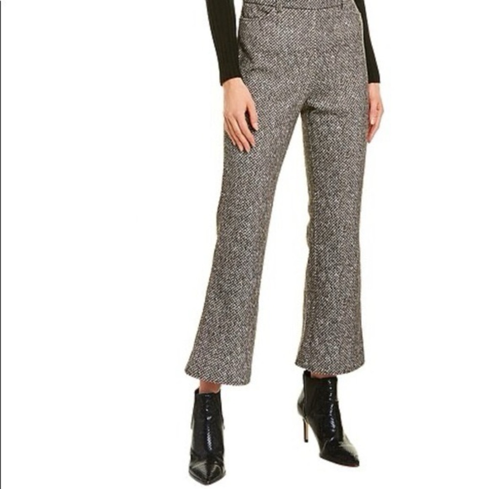 Tory Burch Gray Tweed Flare Trousers